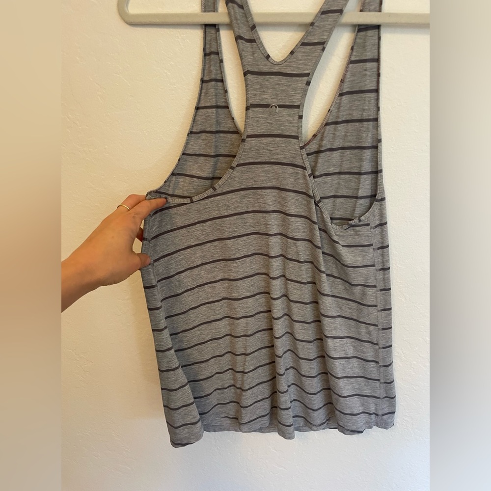 Lululemon Om Racerback Cayman Striped Grey - Picture 6 of 8